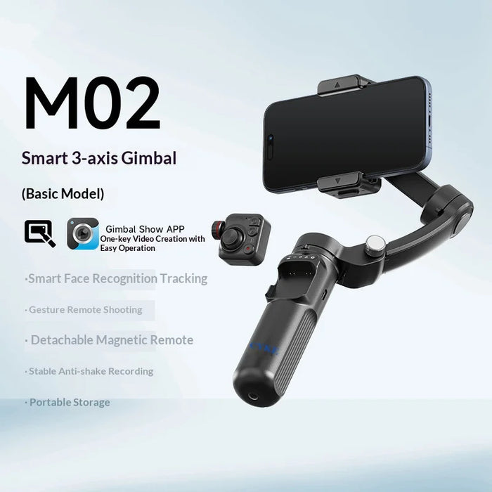 CYKE M02 Smart Tracking 3-Axis Gimbal Stabilizer Selfie Stick Anti-Shake Tripod Stand with Bluetooth-compatible Remote - 2