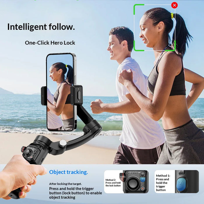 CYKE M02 Smart Tracking 3-Axis Gimbal Stabilizer Selfie Stick Anti-Shake Tripod Stand with Bluetooth-compatible Remote - 3