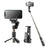 CYKE 2 in 1 Gimbal Stabilizer Selfie Stick Anti-Shake Phone Holder Tripod Stand with LED Fill Light - Black - 1