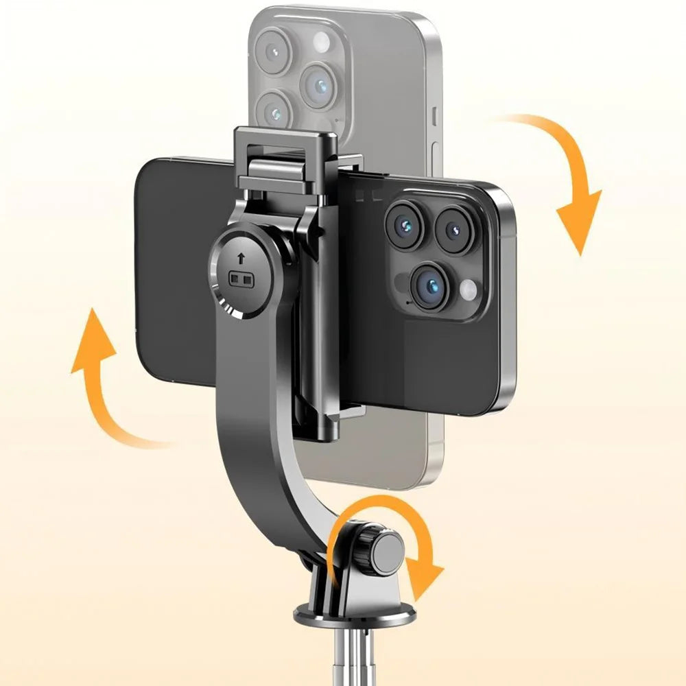 CYKE Q21S For Smartphone Bluetooth-compatible Selfie Stick with Fill Light Mini Tripod for Live Streaming Vlogging - Black - 7