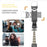 CYKE Q11S 2 in 1 7-section Extendable Stainless Steel Tripod Foldable Selfie Stick with 3-color LED Fill Light - 4