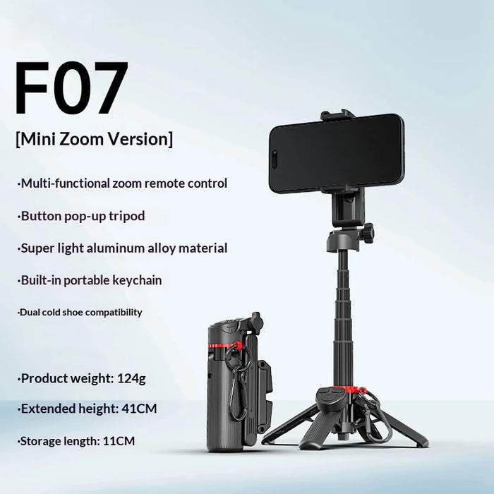 CYKE F07 Portable Selfie Stick Pop-up 4-leg Tripod Stand with Bluetooth-compatible Remote - Without Fill Light - 3