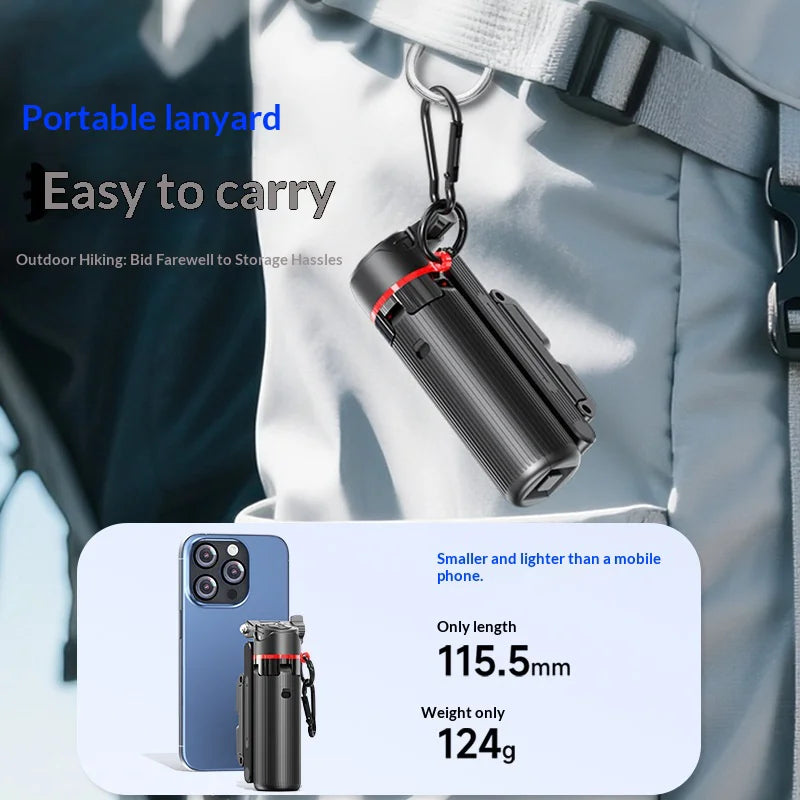 CYKE F07 Portable Selfie Stick Pop-up 4-leg Tripod Stand with Bluetooth-compatible Remote - Without Fill Light - 6
