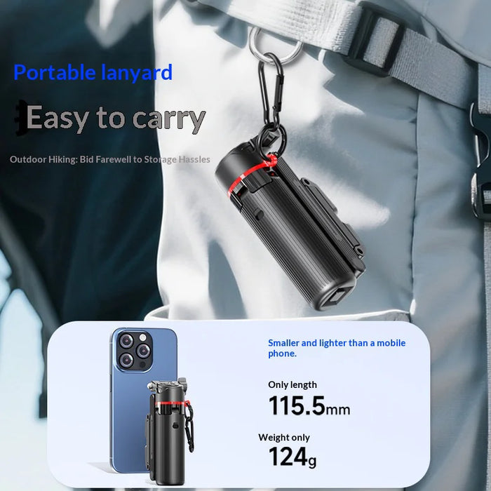 CYKE F07 Portable Selfie Stick Pop-up 4-leg Tripod Stand with Bluetooth-compatible Remote - Without Fill Light - 6
