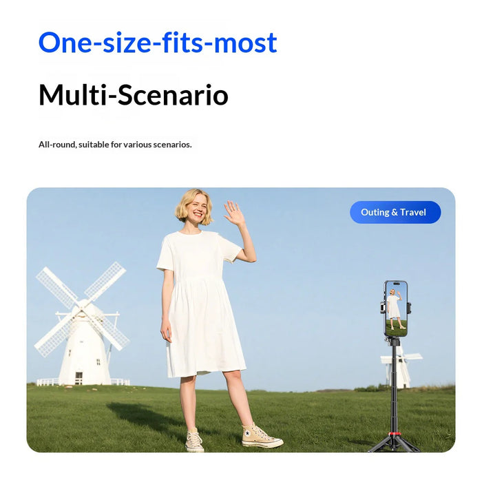 CYKE F07 Portable Selfie Stick Pop-up 4-leg Tripod Stand with Bluetooth-compatible Remote - Without Fill Light - 7