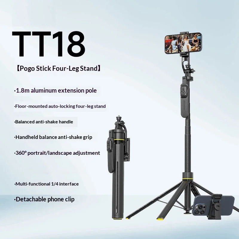 CYKE TT18 For Smartphones 360 Degree Panoramic Gimbal Selfie Stick 1810mm Extended Tripod with Remote - Without Fill Light - 2