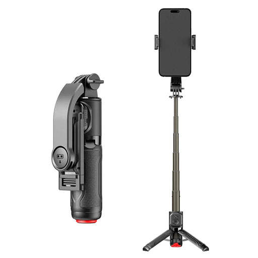 CYKE TT21 For Smartphone 7 Section Extendable Selfie Stick One-Touch Pop-up Tripod with Bluetooth-compatible Remote - Without Fill Light - 1