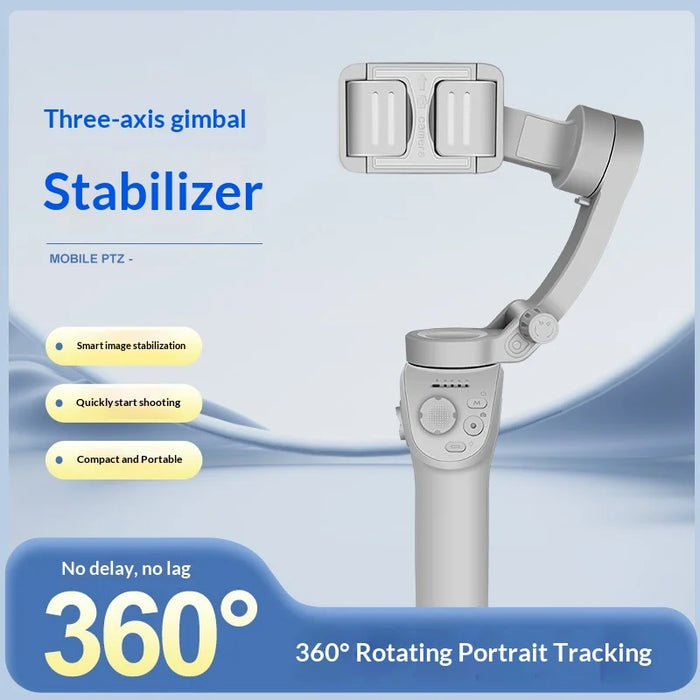 TOKQI M01 Anti-shake AI Face Tracking Handheld 3-Axis Gimbal Stabilizer Built-in LED Fill Light for Smartphone - 2