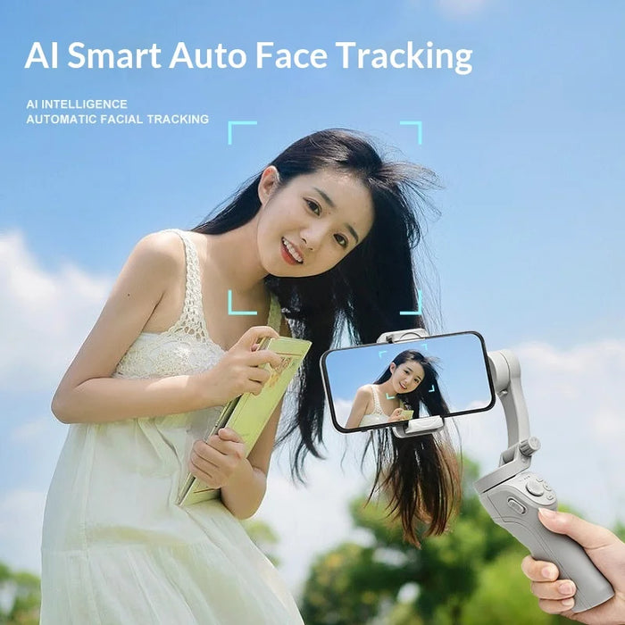 TOKQI M01 Anti-shake AI Face Tracking Handheld 3-Axis Gimbal Stabilizer Built-in LED Fill Light for Smartphone - 4