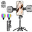 P15-Y Mini Selfie Stick with Dual G Pocket Lights  /  Remote Control, Portable Extendable Phone Tripod Stand - Black - 1