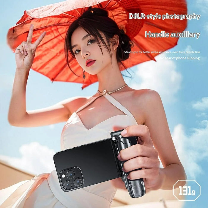 P15-Y Mini Selfie Stick with Dual G Pocket Lights  /  Remote Control, Portable Extendable Phone Tripod Stand - Black - 3