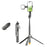 P61 Stretchable Selfie Stick with K-Style Fill Light, Auto Pop-Up Cell Phone Tripod Stand Remote Control for Live Streaming / Video Recording - 1