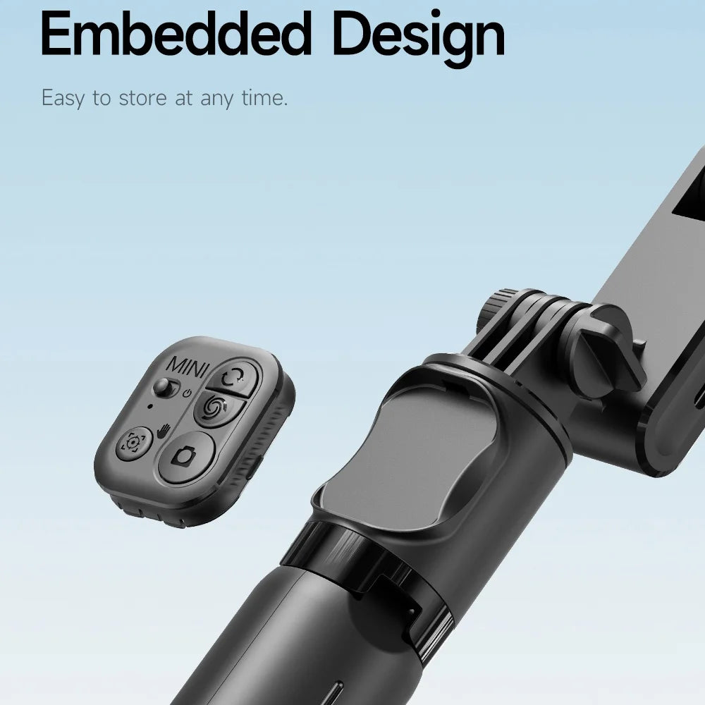 CYKE Q19 3 in 1 AI Face Tracking Handheld Gimbal Stabilizer for Smartphone Selfie Stick Tripod Built-in LED Fill Light - Black - 5