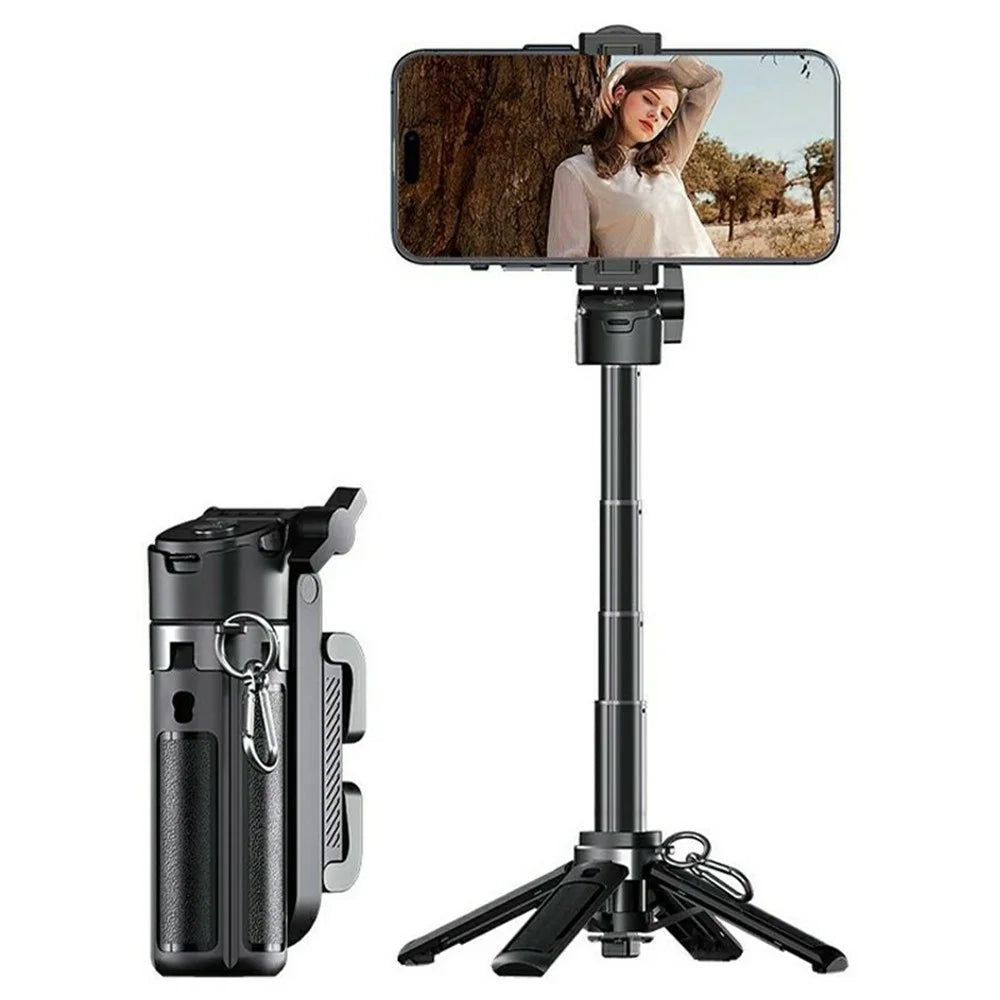FUNSNAP P30 Mini Pocket Selfie Stick 42cm Extendable 4-leg Tripod with Bluetooth-compatible Remote for Smartphone - 1
