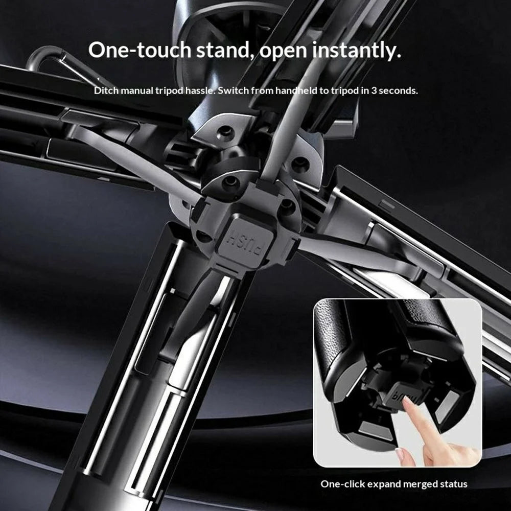 FUNSNAP P30 Mini Pocket Selfie Stick 42cm Extendable 4-leg Tripod with Bluetooth-compatible Remote for Smartphone - 3