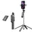 P18TK Bluetooth-compatible Selfie Stick with Dual Fill Light Anti-Shake Handheld Stabilizer 1.8m Extendable 4-leg Tripod - Black - 1