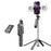 P18TK Selfie Stick with Dual Square Fill Light Handheld Stabilizer Pop-up Tripod Stand for Live Streaming - Black - 1
