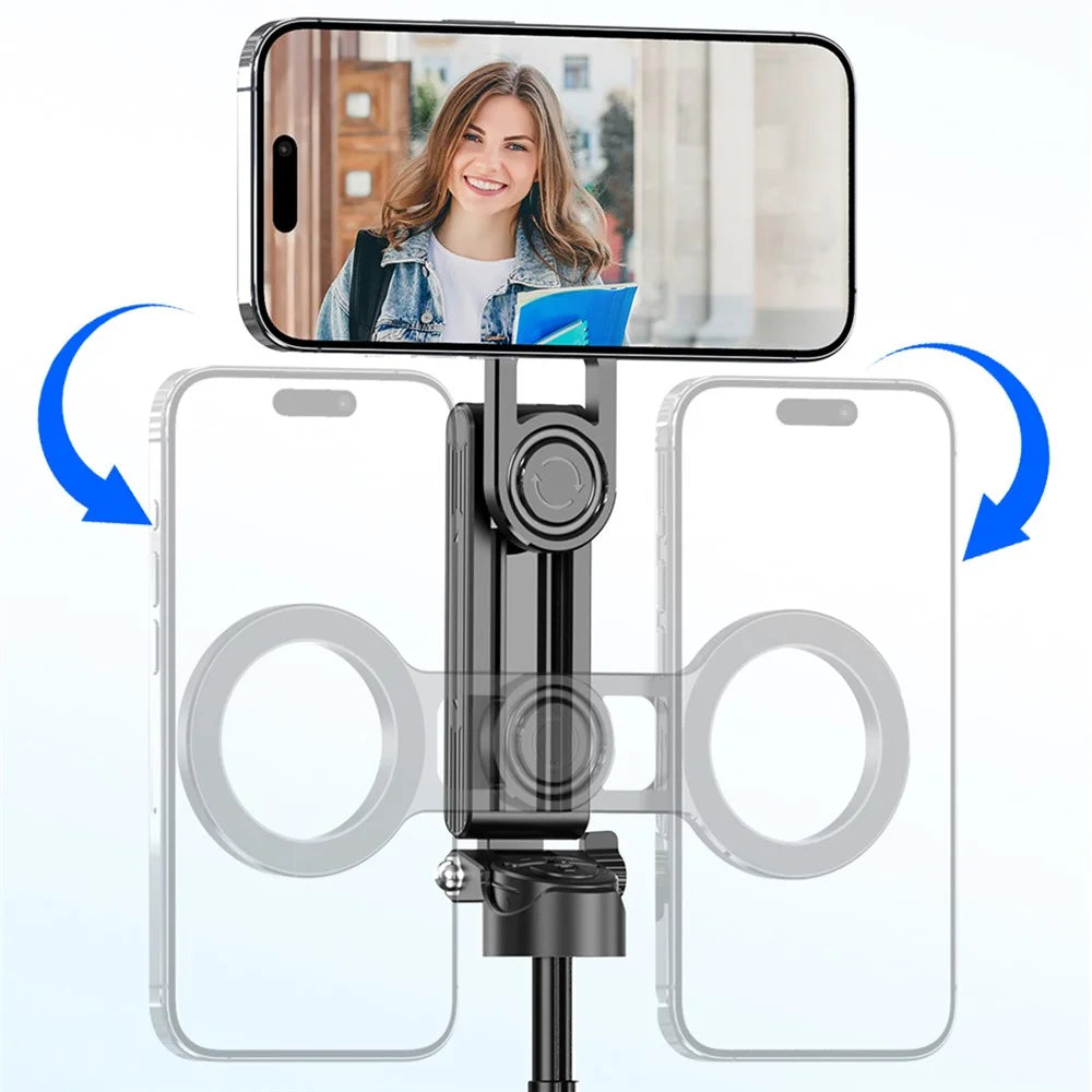 CYKE F08 Magnetic Phone Holder Mini Selfie Stick Stretchable 4-Leg Tripod Stand with Bluetooth-compatible Remote - 4