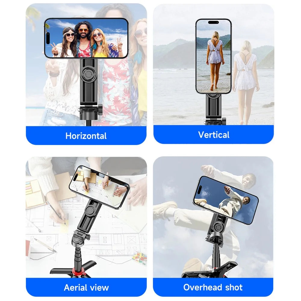 CYKE F08 Magnetic Phone Holder Mini Selfie Stick Stretchable 4-Leg Tripod Stand with Bluetooth-compatible Remote - 5
