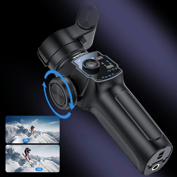 YESIDO SF32-PRO Smartphone Gimbal Stabilizer Bluetooth-Compatible Tripod Stand 3-Axis AI Tracking for Vlogging / Live Streaming / Video Recording - Black - 4