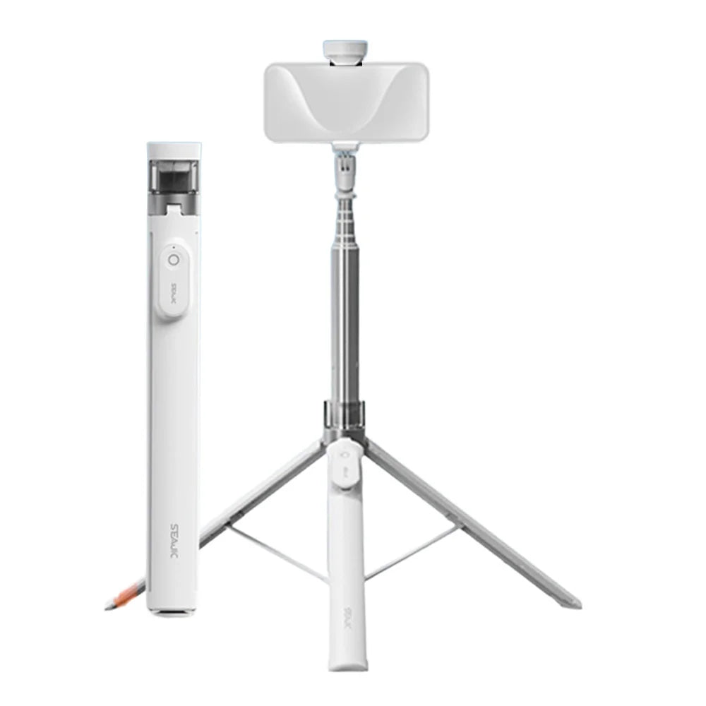 CYKE AB226 2 in 1 Auto Pop-up Anti-Shake Tripod Extendable Selfie Stick for Photography/Videography, without Fill Light - White - 1