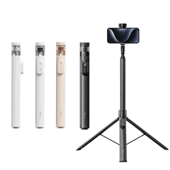 CYKE AB226 2 in 1 Auto Pop-up Anti-Shake Tripod Extendable Selfie Stick for Photography/Videography, without Fill Light - White - 7