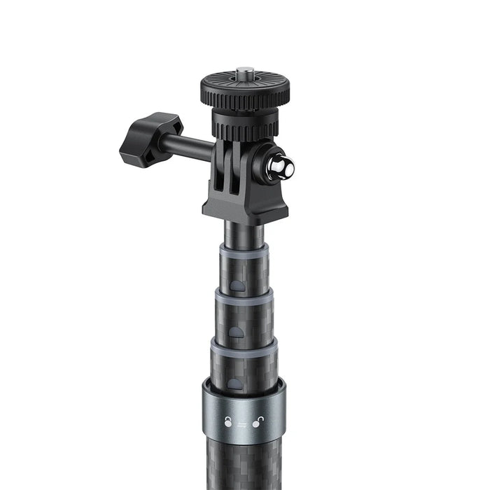 ACEFAST E38 1.2m Carbon Fiber Telescopic Selfie Stick 5 Level Adjustable Selfie Stick - Black  /  Grey - 4