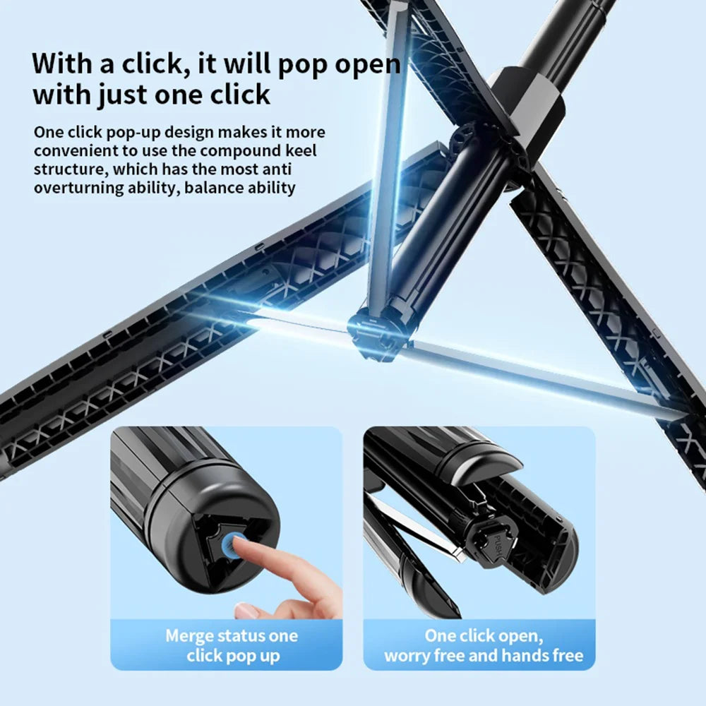 F01 AI Smart Face Tracking Gimbal Selfie Stick 192cm Telescopic Tripod Stand for Live Streaming - 5
