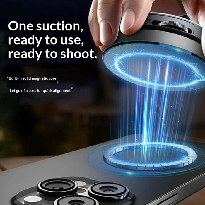 D13 Magnetic Ring Light for Phone Photography 180° Rotating Portable LED Fill Light with 3 Color Modes - Black - 4