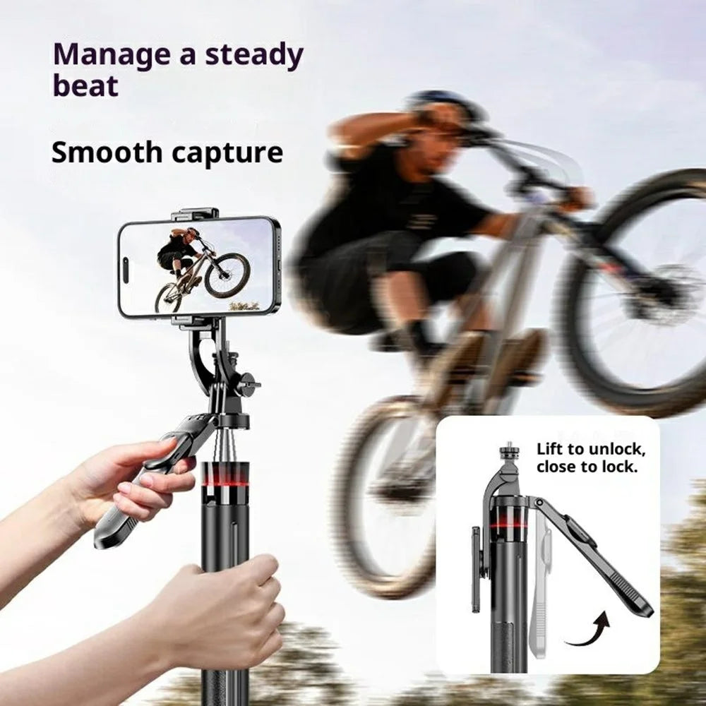 F05 Extendable Selfie Stick Tripod Stand 360° Rotating Remote Control Phone Holde for Vlogging Photography - 4