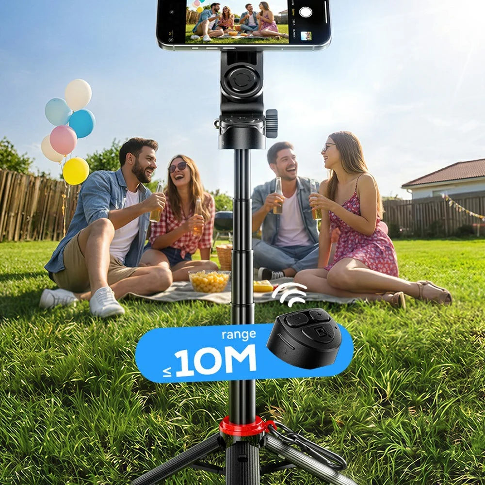 ESSAGER Mini Selfie Stick 4-in-1 Tripod Stand Bluetooth-compatible Remote Magnetic Phone Holder - 4