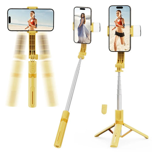 KT08 Phone Gimbal Stabilizer with Single Magnetic Fill Light Bluetooth-compatible Remote Control Anti-shake Tripod Selfie Stick - 1