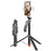 T02TK 360 Degrees Rotation Selfie Stick Tripod with 2Pcs Detachable Beauty Lights Bluetooth-compatible Remote Control Phone Tripod Stand - Black - 1