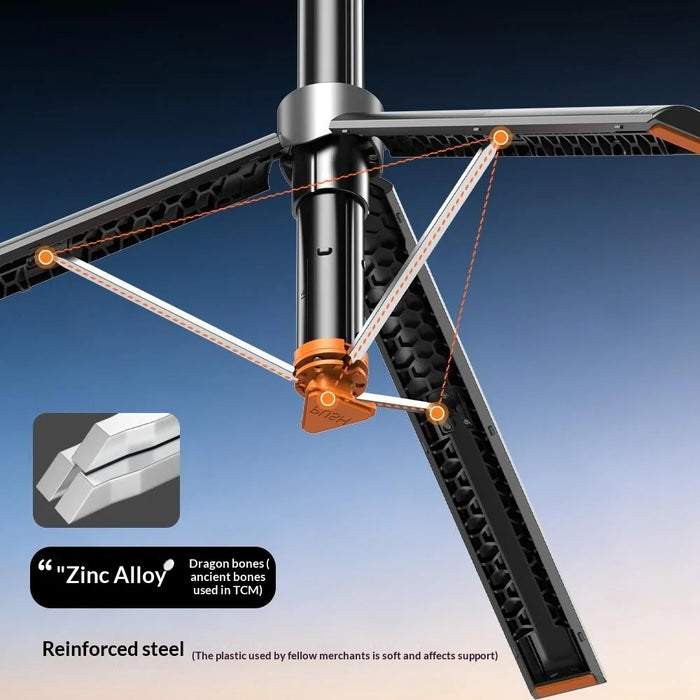 T02TK 360 Degrees Rotation Selfie Stick Tripod with 2Pcs Detachable Beauty Lights Bluetooth-compatible Remote Control Phone Tripod Stand - Black - 5