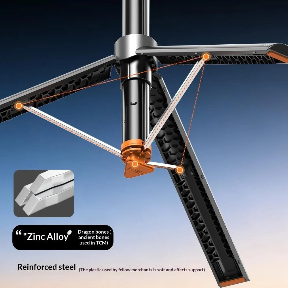T02TK Selfie Stick Tripod with Single Removable Rotating Square Light 360 Degrees Rotation Remote Control Phone Tripod Stand - 5