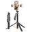 T02TK Multi-axis Rotation Selfie Stick Tripod with 2Pcs Removable Rotating Square Lights Bluetooth-compatible 5.2 Remote Control Touch Phone Tripod Stand - 1