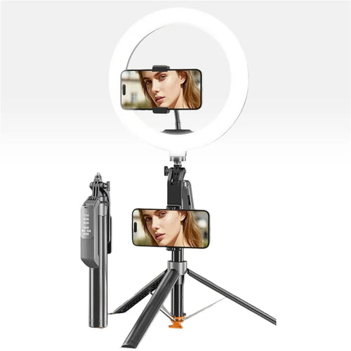 TO2TK Multi-Axis Tripod with Ring Light Bluetooth-compatible Selfie Stick Tripod 360 Degrees Rotatable Phone Tripod Stand - 1