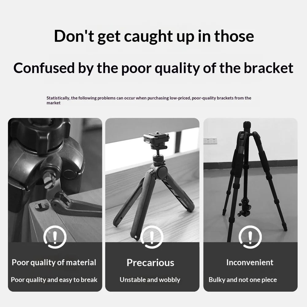 FUNSNAP A8 AI Tracking Phone Tripod 1.9m Extendable 4-Leg Stand for Live Streaming Video Recording (without Fill Light) - Black - 7