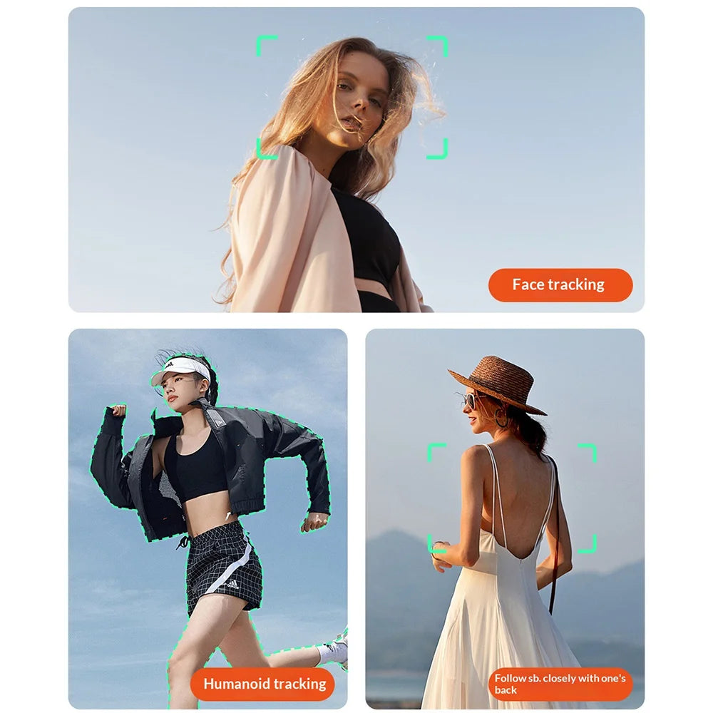 FUNSNAP A16 1.8m Extendable AI Face Tracking Selfie Stick 360 Degree Panoramic Tripod with Remote (without Fill Light) - Black - 7