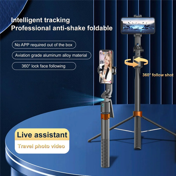 Q13 AI Tracking Gimbal Selfie Stick 360 Degree Auto Face Follow Phone Stabilizer Tripod with Remote Control - 2