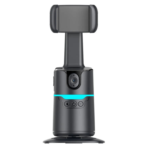 Q14 AI Smart Tracking Gimbal 360 Degree Automatic Face Following Phone Stabilizer with Remote - Black - 1