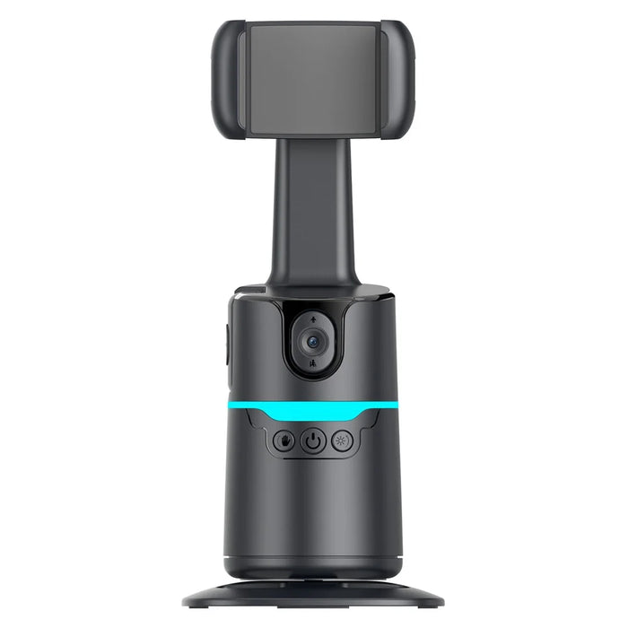 Q14 AI Smart Tracking Gimbal 360 Degree Automatic Face Following Phone Stabilizer with Remote - Black - 1
