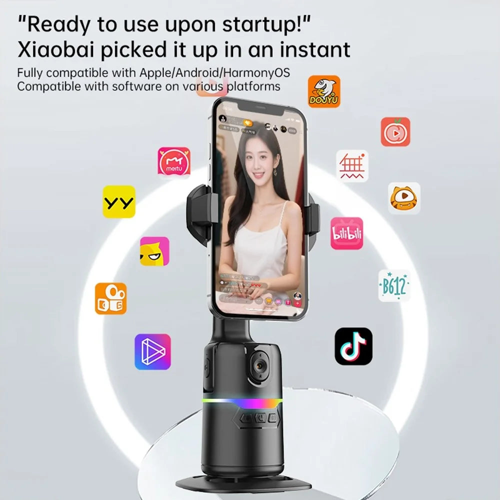 Q15 Phone Cooling Gimbal 360 Degree Auto Tracking Gimbal AI Face Follow Shooting Stabilizer for Live Streaming Vlog - 5