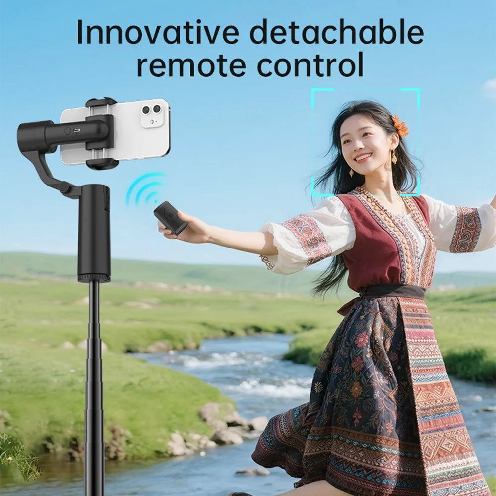 Q18 AI Smart Face Tracking Phone Stabilizer Gimbal Dual Axis Anti-Shake Selfie Stick with Tripod for Live Streaming - 5