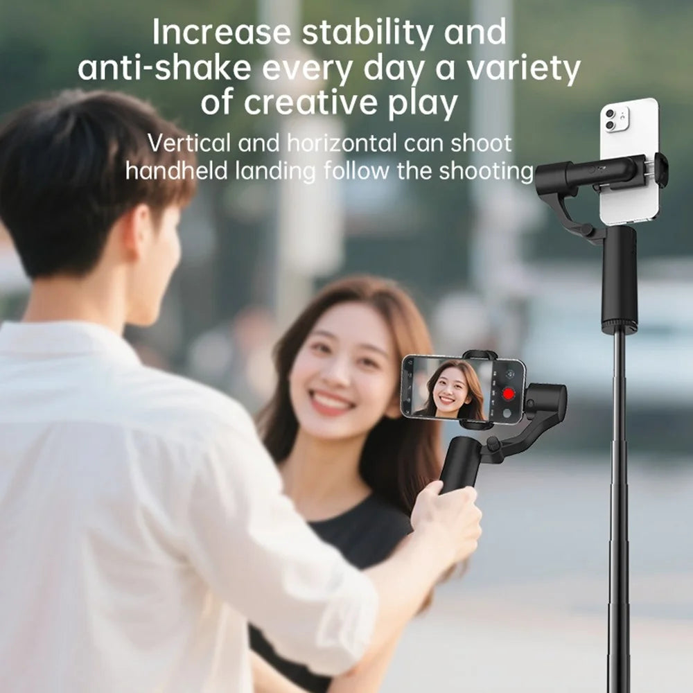 Q18 AI Smart Face Tracking Phone Stabilizer Gimbal Dual Axis Anti-Shake Selfie Stick with Tripod for Live Streaming - 7