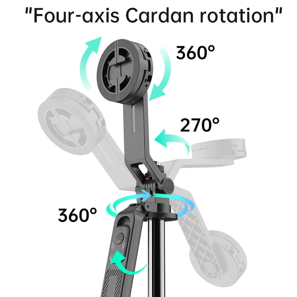 K05 Magnetic Tripod Selfie Stick Bluetooth-compatible Remote Control Foldable Phone Holder for Photography - 4
