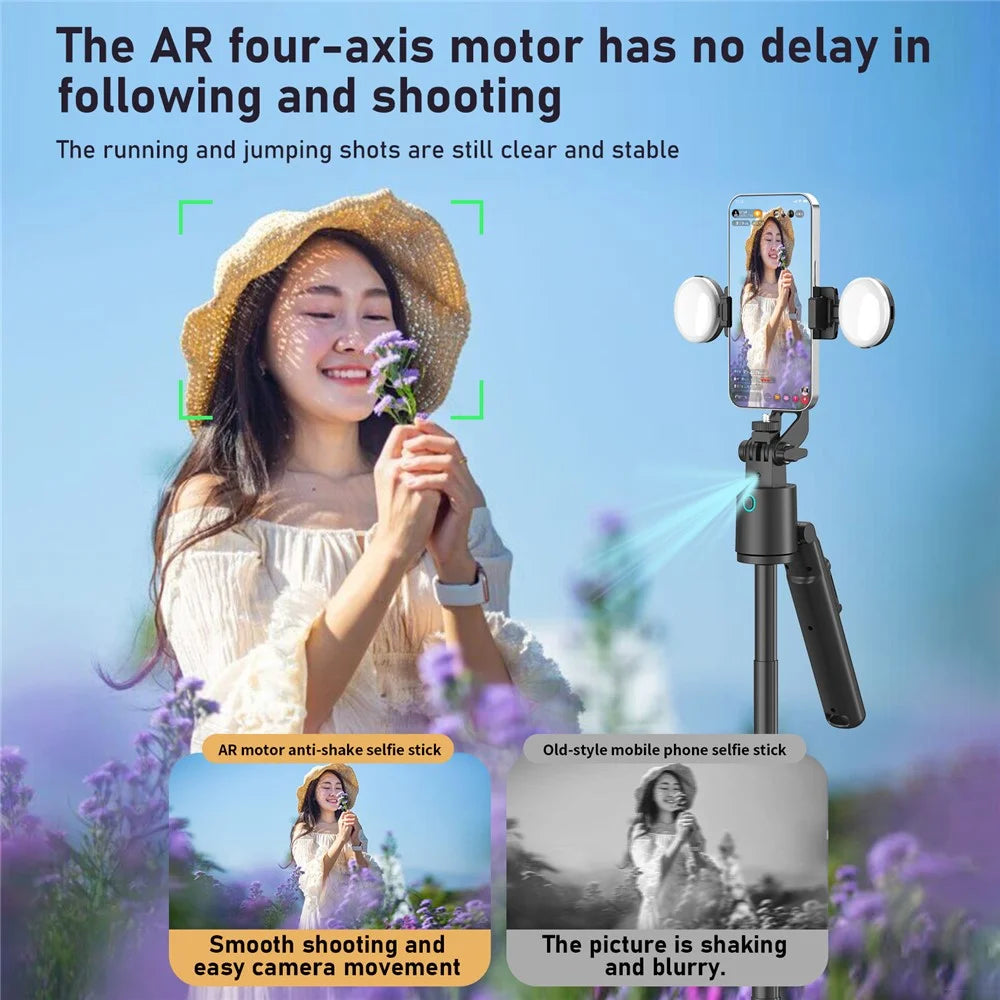 Q16 Smart AI Gimbal Selfie Stick Auto Tracking Face Follow 360 Degree Rotation Anti-shake Stabilizer - 4