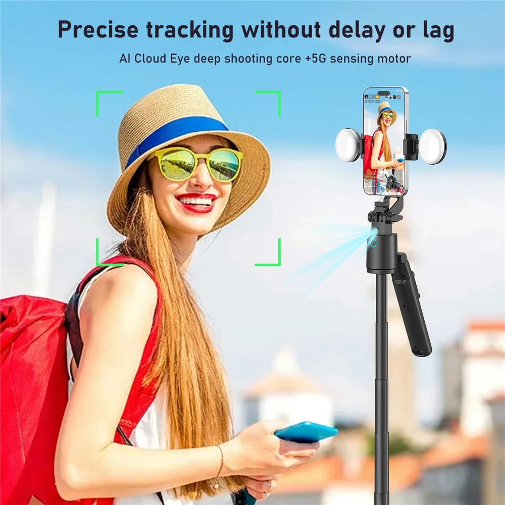 Q16 Smart AI Gimbal Selfie Stick Auto Tracking Face Follow 360 Degree Rotation Anti-shake Stabilizer - 5