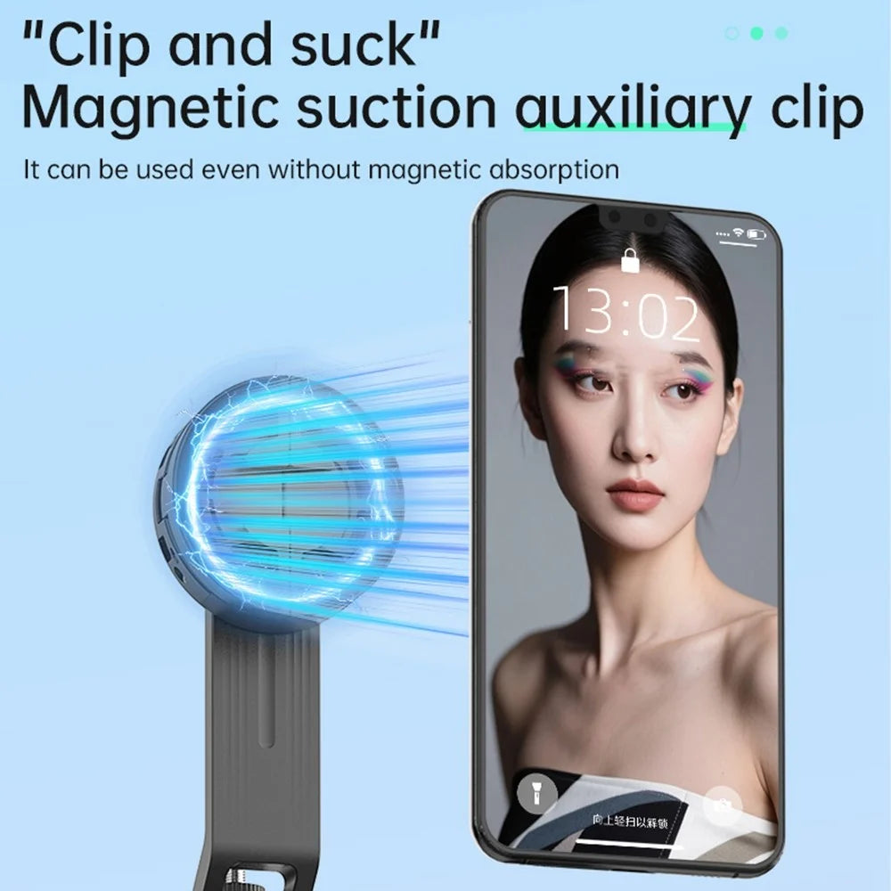 K06 Magnetic Selfie Stick with 2Pcs Fill Lights Bluetooth-compatible Tripod Stand Extendable Phone Holder for Photography - 7