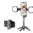 P25Y Mini Portable Selfie Stick with 2Pcs Pocket Fill Lights Bluetooth-compatible Remote Tripod Stand Telescopic Phone Holder for Photography - Black - 1